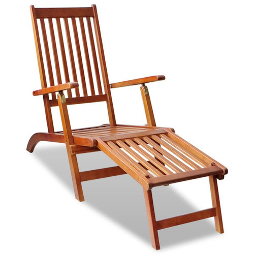 Helloshop26 - Transat chaise longue bain de soleil lit de jardin terrasse meuble d'extérieur avec repose-pied bois d'acacia solide 02_0012569 Helloshop26  - Helloshop26