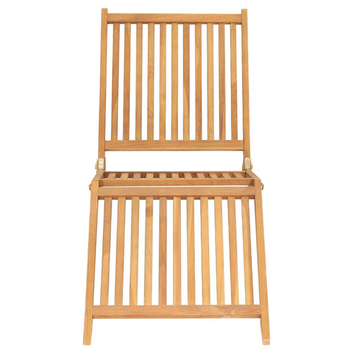 Transats, chaises longues Transat chaise longue bain de soleil lit de jardin terrasse meuble d'extérieur bois de teck solide 02_0012715