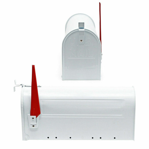 Boîte aux lettres Us mailbox boite aux lettres design américain blanc montage au mur poste 16_0000333