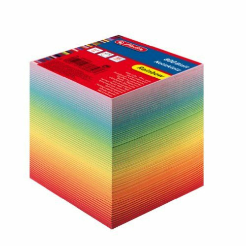 Herlitz - Herlitz 10901973 Cube bloc-notes 800 feuilles 9 x 9 x 8,5 cm (Couleurs de l'arc-en-ciel) (Import Allemagne) Herlitz  - Herlitz