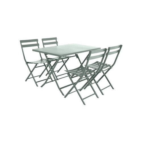 Hesperide - Table de jardin rectangle Greensboro 110 x 70 cm Olive avec 4 chaises - Hespéride Hesperide  - Table hesperide