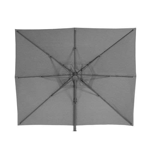 Parasols Parasol déporté et inclinable rectangule ardoise Elea - 3 x 4 m - Hespéride
