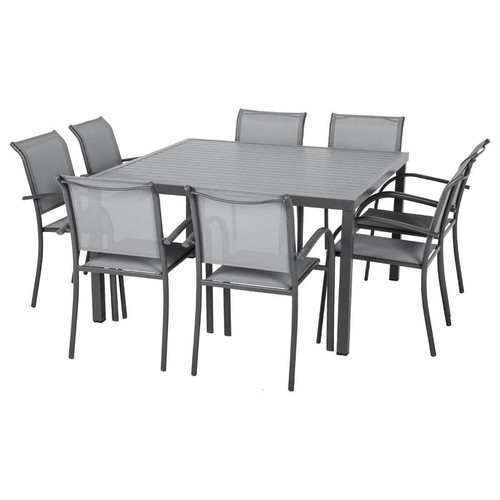 Hesperide Table fixe carrée Piazza coloris noir graphite Hespéride