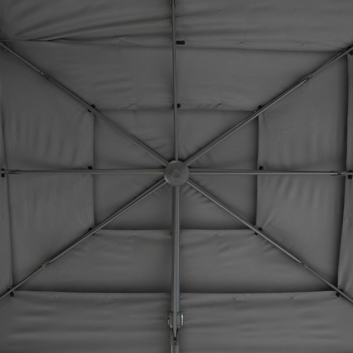 Hesperide Parasol inclinable Elea multi toile - Longueur 4 m x Largeur 3 m. - Gris Ardoise