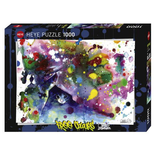Heye - Heye - PUZZLE 1000 pièces - , FREE COLOURS, MEOW Heye  - Puzzles Heye