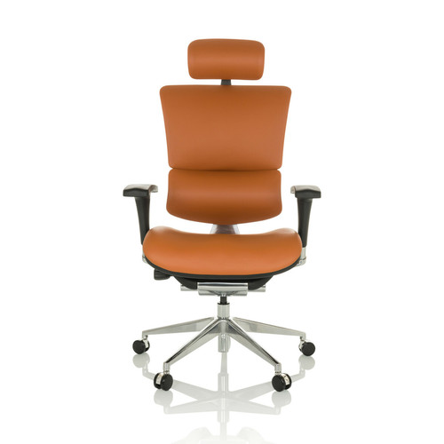 Hjh Office -Chaise de bureau / fauteuil de direction ERGO-U2 L assise cuir / dossier cuir marron clair hjh OFFICE Hjh Office  - Hjh Office