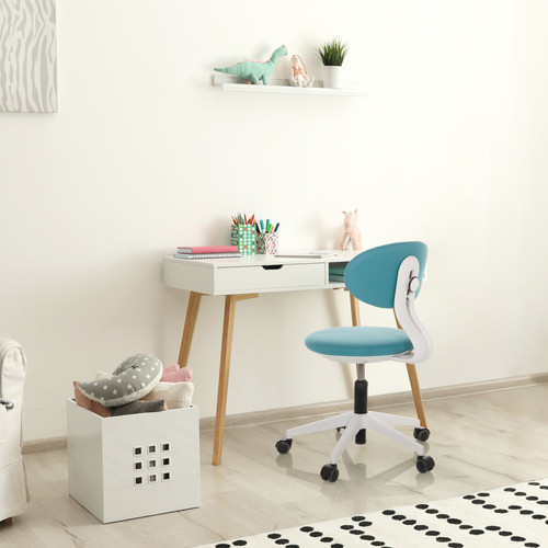 Chaises Chaise de bureau pour enfants / chaise pour enfants MINIMOVO tissu turquoise hjh OFFICE