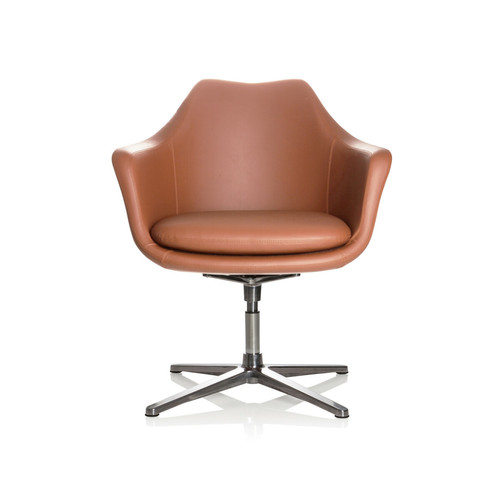 Hjh Office - Chaise de bureau / chaise lounge ARTEMIA simili cuir marron hjh OFFICE - Hjh Office
