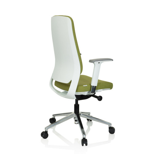 Sièges et fauteuils de bureau Chaise de bureau / chaise pivotante CHIARO T4 WHITE tissu vert hjh OFFICE