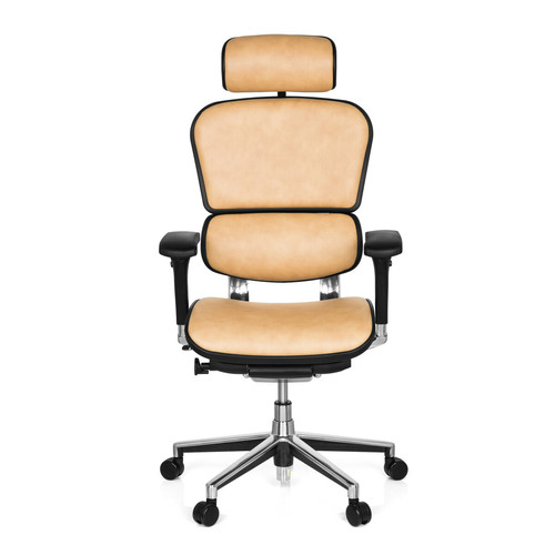 Hjh Office -Chaise de bureau / fauteuil de direction ERGOHUMAN cuir safran hjh OFFICE Hjh Office  - Hjh Office