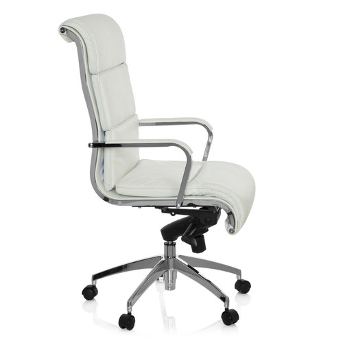 Hjh Office Chaise de bureau / Fauteuil de direction GALESA cuir blanc hjh OFFICE
