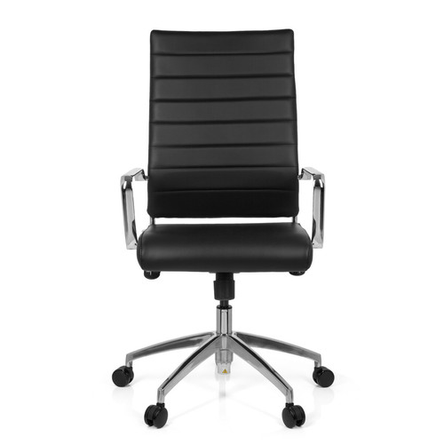 Hjh Office - Chaise de bureau / Fauteuil de direction PONTERA PRO simili cuir noir hjh OFFICE Hjh Office  - Salon, salle à manger
