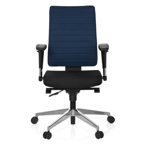 Hjh Office - Chaise de bureau / siège tournant PRO-TEC 350 tissu noir / bleu hjh OFFICE Hjh Office  - Hjh Office