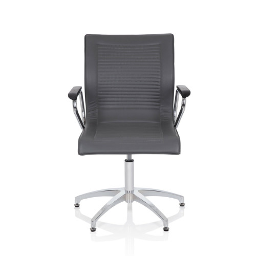 Hjh Office - Chaise de conférence / chaise visiteur / chais ASTONA V PU gris hjh OFFICE Hjh Office  - Chaise visiteur