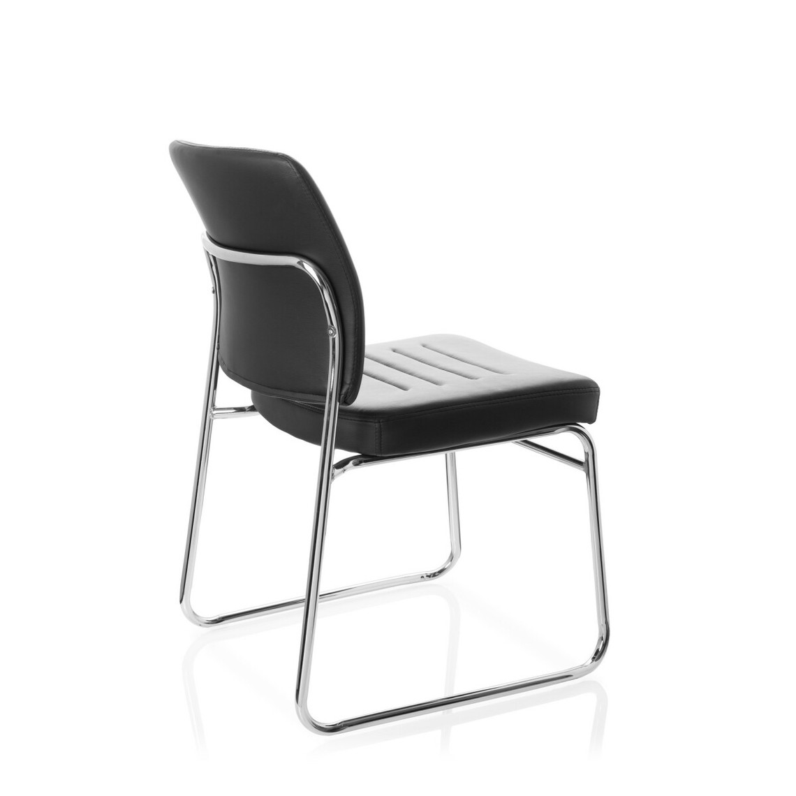 chaise de réunion SOMOS V simili cuir noir hjh OFFICE 706802 chaise visiteur 