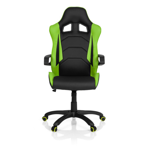 Hjh Office - Chaise Gaming / Chaise de bureau GAME PRO I simili cuir noir/vert hjh OFFICE Hjh Office  - Chaise écolier Chaises