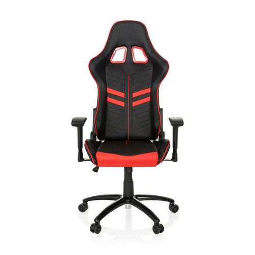 Hjh Office - Chaise gaming / Chaise de bureau LEAGUE PRO simili cuir noir / rouge hjh OFFICE Hjh Office  - Chaise Starck Chaises