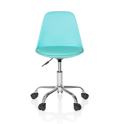 Hjh Office - Chaise haute / fauteuil pivotant FANCY II turquoise hjh OFFICE Hjh Office  - Chaise écolier Chaises