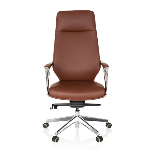 Hjh Office - Fauteuil de direction / chaise bureau VELVET simili cuir marron hjh OFFICE - Hjh Office
