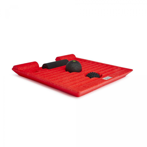 Hjh Office - Tapis anti-fatigue BLACKROLL® SMOOVE BOARD avec outils de fascias rouge/noir - Accessoires fitness