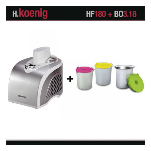 Hkoenig - HKOENIG HF180 + BO318 TURBINE A GALCE + LOT DE 3 BOLS Hkoenig  - Turbine à glace Sorbetière
