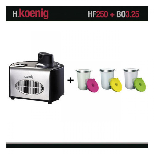Hkoenig - HKOENIG HF250 + BO25 :TURBINE A GLACE+ SET DE 3 BOLS SUPPLEMENTAIRES - Sorbetière Hkoenig