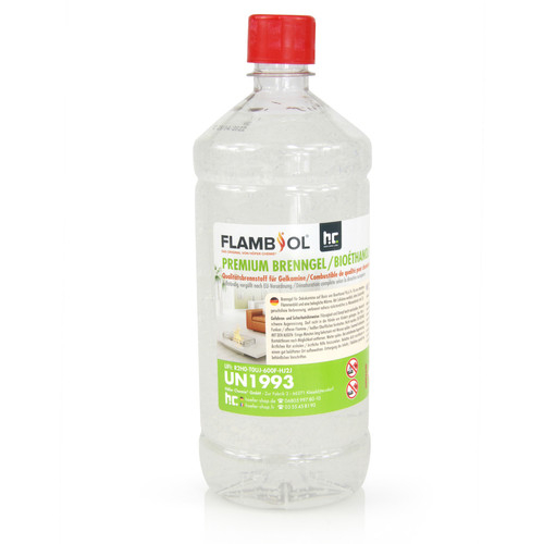 Chauffage à pétrole / gaz Hoefer Chemie 6 L FLAMBIOL Premium Bioéthanol en gel (6 x 1 Litre)