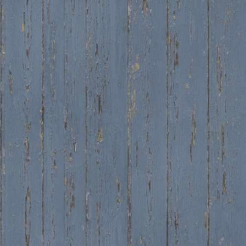 HOMESTYLE - Homestyle Papier peint Old Wood Bleu - Revêtement mural intérieur