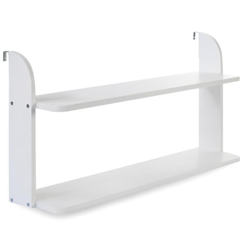 Homestyle4U - Etagère double suspendue blanche en bois 83cm à fixer à un lit Homestyle4U  - Etagères Murale