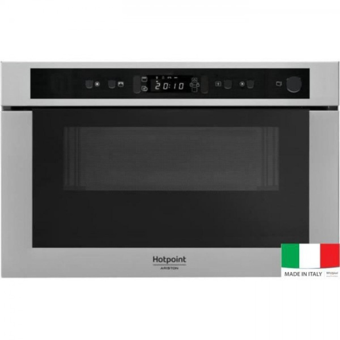 Hotpoint HOTPOINT MH 400 IX - Micro-ondes combiné encastrable inox anti-trace - 22L - 750 W - Grill 700 W