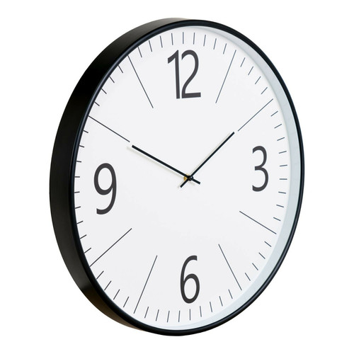 Horloges, pendules House Nordic Horloge ronde murale en plastique noir et blanc Ø 51 cm
