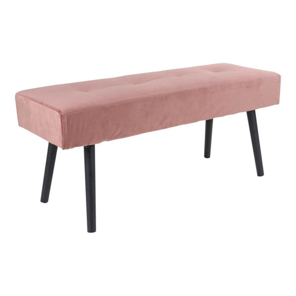 House Nordic Banquette SKIBY Velours Rose