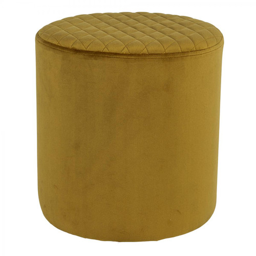 House Nordic - Pouf EJBY  Velours Jaune Moutarde - House Nordic