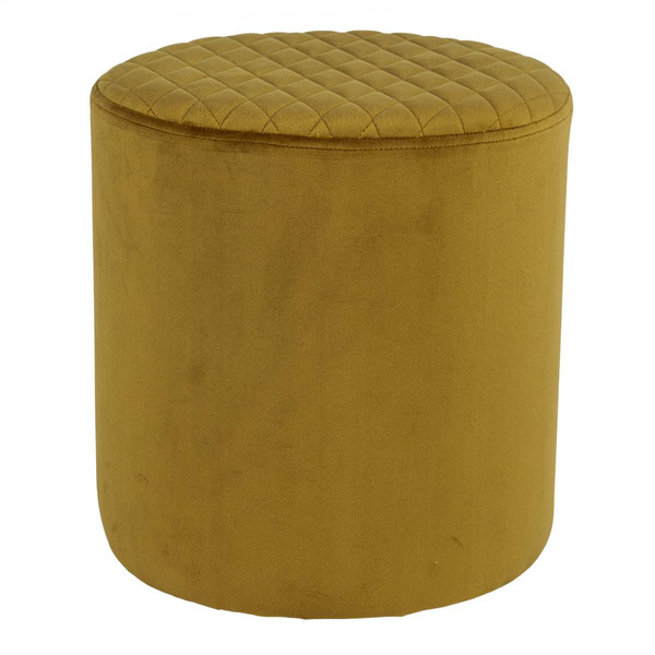 Poufs House Nordic Pouf EJBY  Velours Jaune Moutarde