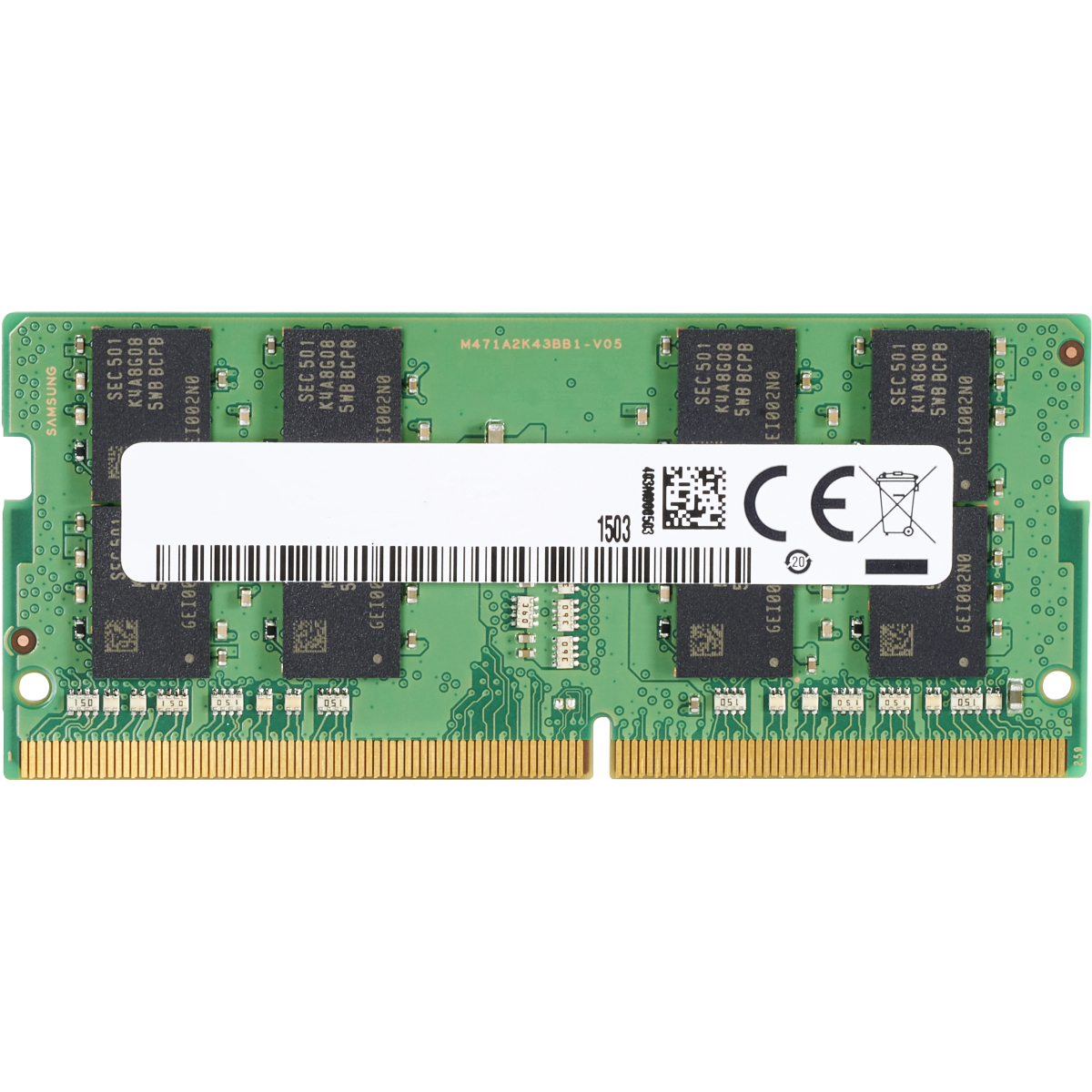 RAM PC Hp HP 4GB DDR4-3200 SODIMM HP - DDR4 - module - 4 Go - SO DIMM 260 broches - 3200 MHz / PC4-25600 - 1.2 V - mémoire sans tampon - non ECC - pour Elite Slice G2 (SODIMM), EliteDesk 705 G5 (SODIMM), EliteOne 800 G5 , 800 G6, 800 G8, ProDesk 400 G5 (SODIMM), 40