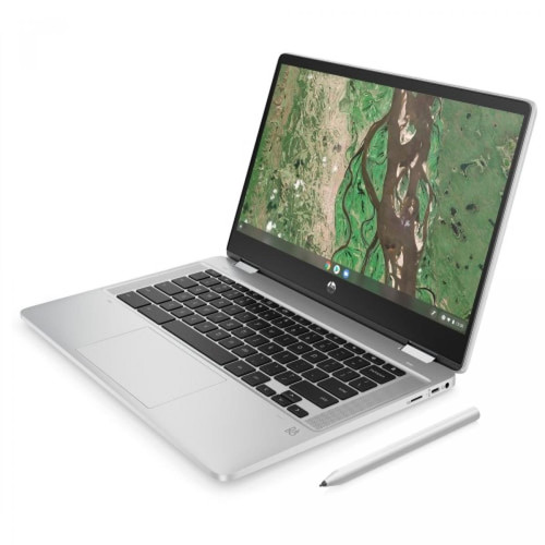 Chromebook Chromebook x360 Ordinateur Ultraportable 14" FHD Intel Pentium 4Go RAM LPDDR4X 64Go SSD Chrome OS Argent