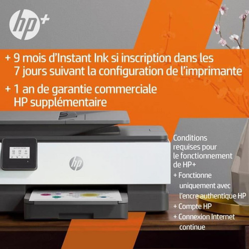Imprimante Jet d'encre Imprimante HP tout-en-un jet d'encre Officejet pro 8014e - Idéal pour les professionnels - 6 mois d'Instant Ink inclus avec HP+*
