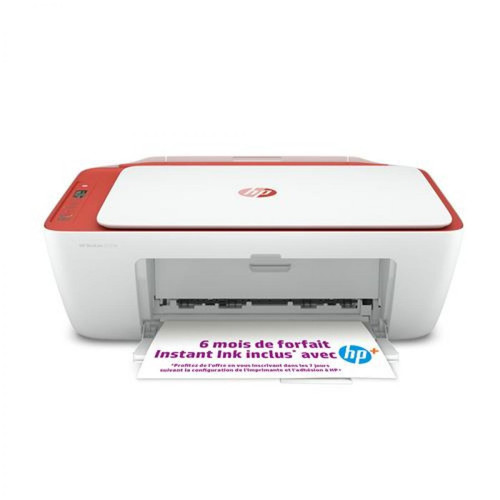Hp - Imprimante Tout en un HP DeskJet 2723e Blanc et rouge - Imprimante Jet d'encre