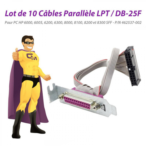 Hp - Lot x10 Câbles Parallèle HP 6200 6300 8100 8200 8300 SFF 462537-002 LPT DB-25F - Carte Contrôleur USB