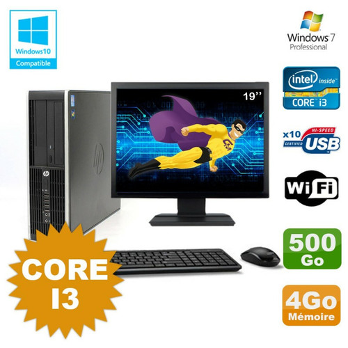 Hp - Lot PC HP Compaq 6200 Pro SFF Core i3 3.1GHz 4Go 500Go DVD WIFI W7 + Ecran 19 Hp  - Rentrée scolaire