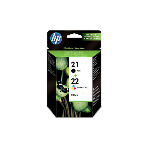 Hp - Multipack cartouches d'encre HP n°21 Noir + n°22 Couleur (Magenta, Cyan, Jaune) Hp  - Cartouche hp 21 22