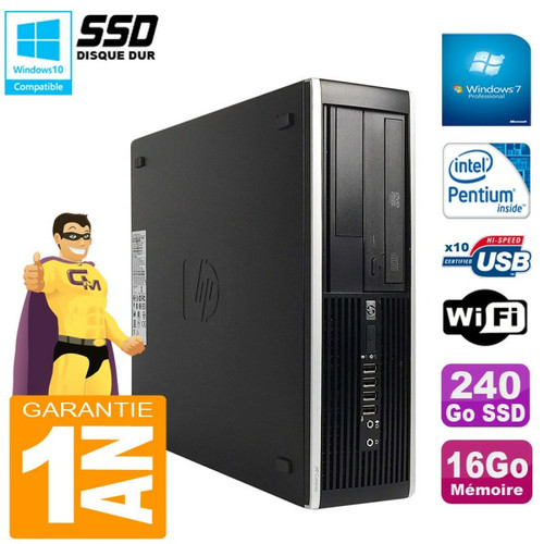 Hp - PC HP Compaq Pro 6300 SFF G630 RAM 16Go Disque 240Go SSD Graveur DVD Wifi W7 Hp  - Produits reconditionnés et d'occasion