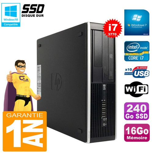 Hp - PC HP Compaq Pro 6300 SFF I7-3770 RAM 16Go Disque 240Go SSD Graveur DVD Wifi W7 Hp  - PC Fixe Hp