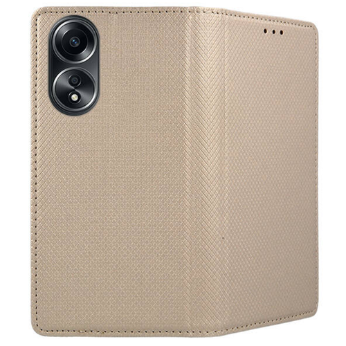 Coque, étui smartphone Housse pour Oppo A58 4G - etui coque pochette portefeuille + film ecran - OR MAGNET
