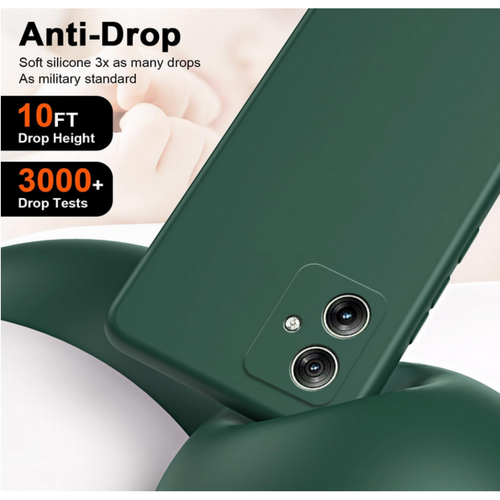 Coque, étui smartphone Coque pour Motorola Moto G54 5G - housse etui silicone gel fine + film ecran - VERT