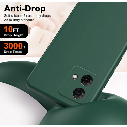 Coque, étui smartphone Coque pour Motorola Moto G84 5G - housse etui silicone gel fine + film ecran - VERT