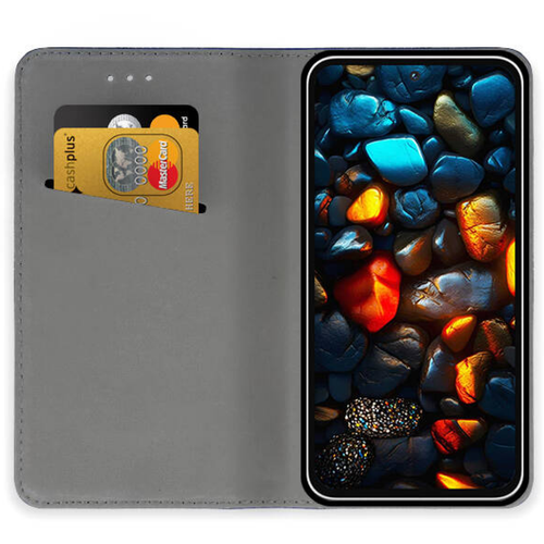 Htdmobiles Housse pour Samsung Galaxy A55 5G - etui coque pochette portefeuille + verre trempe - NOIR MAGNET