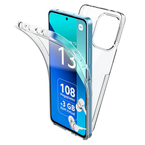 Htdmobiles - Coque pour Xiaomi Redmi Note 13 4G - housse etui silicone gel fine 360 integrale (avant et arriere) + film ecran - TRANSPARENT Htdmobiles  - Nos Promotions et Ventes Flash