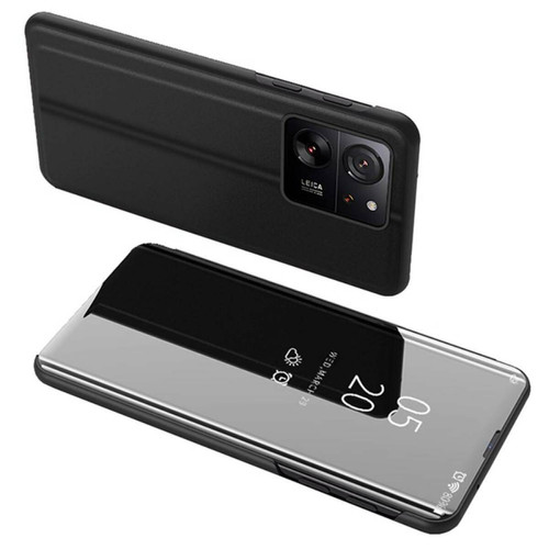 Htdmobiles - Housse pour Xiaomi 13T / 13T Pro 5G - etui portefeuille miroir clear view + film ecran - NOIR Htdmobiles  - Accessoire Smartphone