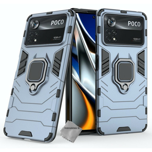 Htdmobiles - Coque rigide anti choc pour Xiaomi Poco X4 Pro 5G + verre trempe - BLEU FONCE Htdmobiles  - Coque, étui smartphone
